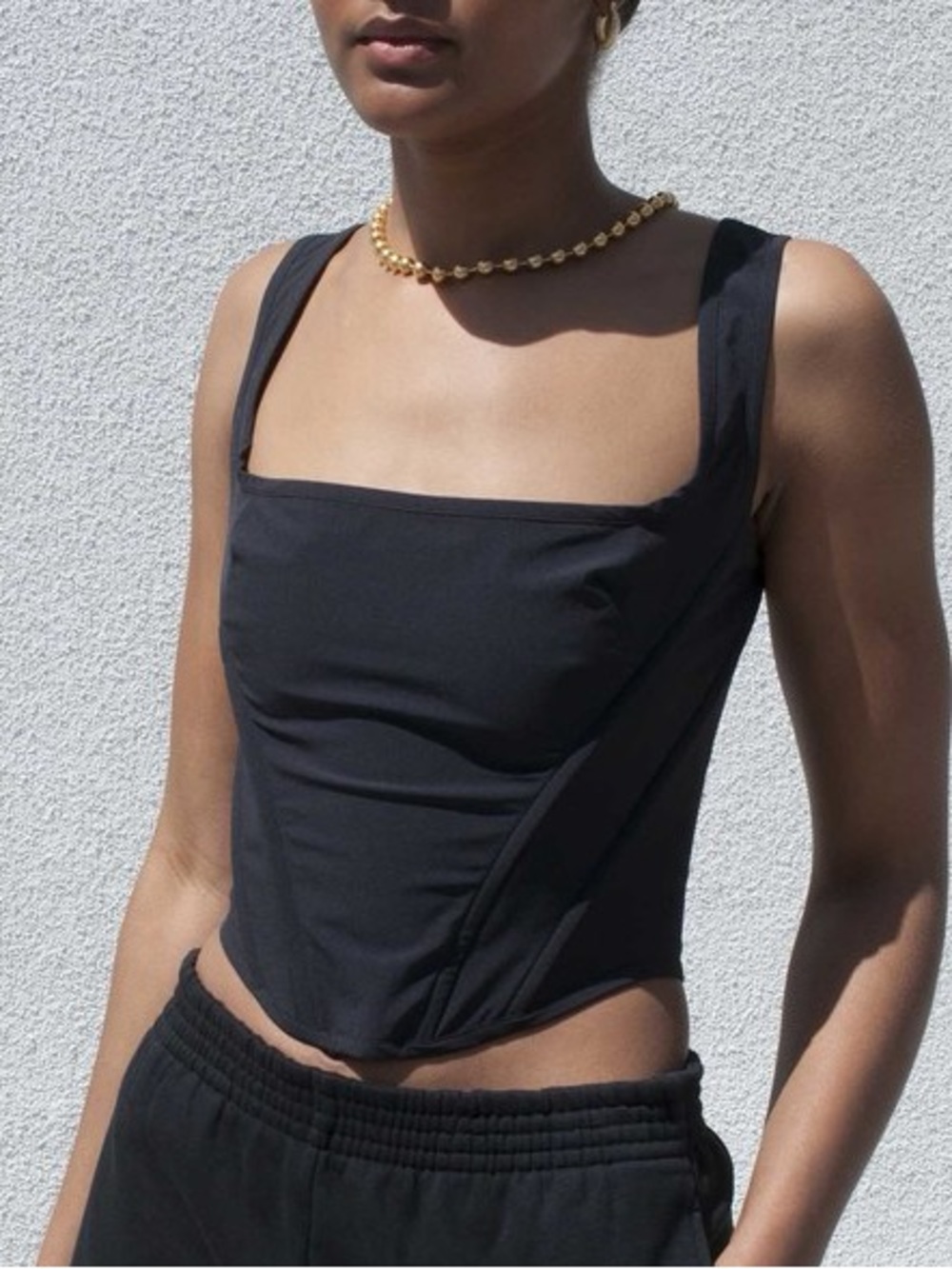 Priscavera Stretch Nylon Corset Top